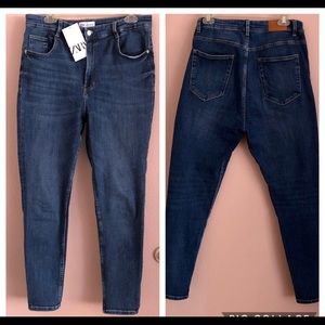 Zara 12/34 Strech High Rise skinny ankle Blue Jeans Pants